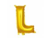 16 inç Harf Folyo Balon 40 cm, L Harf 16 İnc Gold Renk Balon 36 Cm