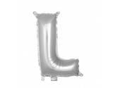 16 inç Harf Folyo Balon 40 cm, L Harf 16 İnc Gümüş Renk Balon 36 Cm
