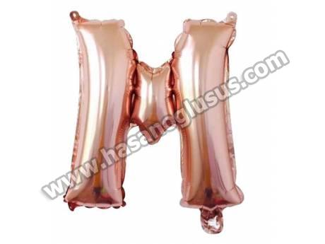 M Harf 40 İnc Rosegold Renk Balon 100 Cm