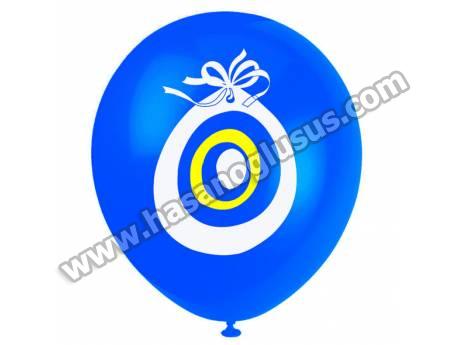 Nazar Boncuk Koyu Mavi Balon