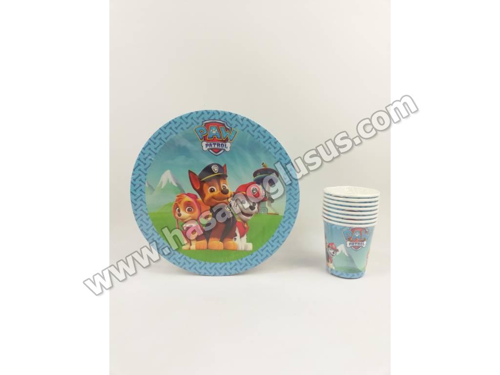 Tabak Bardak Modelleri, Paw Patrol Tabak Bardak Set 8 li