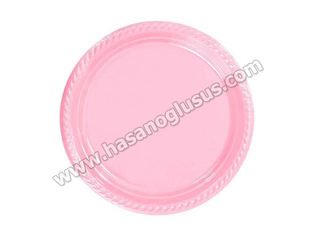 Plastik Tabak ve Bardaklar, Plastik Tabak Pembe