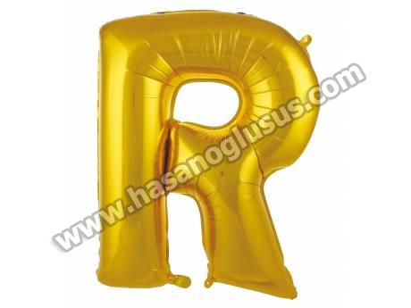 R Harf 34 İnc Gold Renk Balon 76 Cm