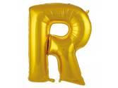 34 inç Harf Folyo Balon 76 cm, R Harf 34 İnc Gold Renk Balon 76 Cm