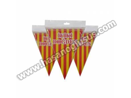 Sarı Kırmızı Flama Bayrak Set