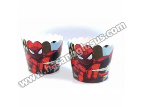 Spiderman Cupcake Muffin Kabı