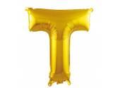 16 inç Harf Folyo Balon 40 cm, T Harf 16 İnc Gold Renk Balon 36 Cm