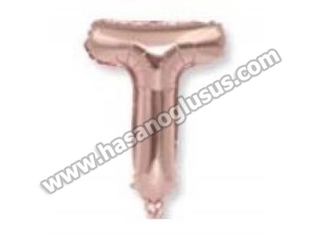 T Harf 40 İnc Rosegold Renk Balon 100 Cm