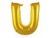 40 inç Harf Folyo Balon 100 cm, U Harf 40 İnc Gold Renk Balon 100 Cm
