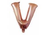 40 inç Harf Folyo Balon 100 cm, V Harf 40 İnc Rosegold Renk Balon 100 Cm