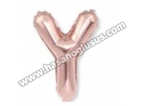 Y Harf 40 İnc Rosegold Renk Balon 100 Cm