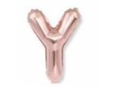 40 inç Harf Folyo Balon 100 cm, Y Harf 40 İnc Rosegold Renk Balon 100 Cm